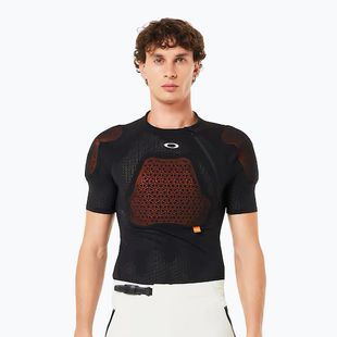 Pánsky cyklistický dres Oakley Drop In D30 Full Impact blackout s chráničmi