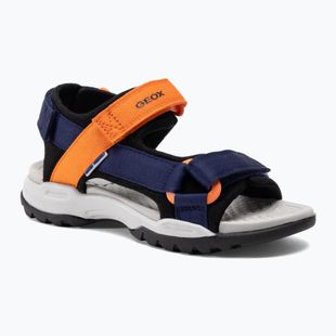 Juniorské sandále Geox Borealis ocean blue/orange
