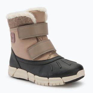 Juniorské snehule Geox Flexyper ABX dark beige/black