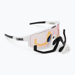 Slnečné okuliare Bliz Fusion Nano Optics Nordic Light matt white/ coral/ orange w blue multi