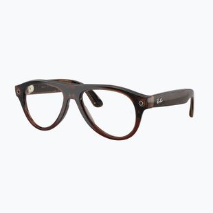 Okuliare s kamerou Ray-Ban Meta Aviator transp. umber/trs jade