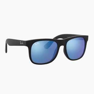 Detské slnečné okuliare Ray-Ban Justin matt rubber black/blue mirror