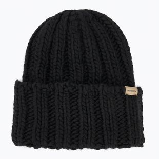 Ženska zimska kapa Woolrich Chunky Beanie crna
