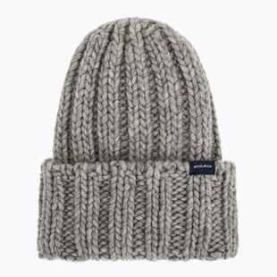 Dámska zimná čiapka Woolrich Chunky Beanie light grey melange