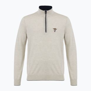 Pánsky sveter Aeronautica Militare 1/2 Zip stone melange