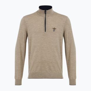 Pánsky sveter Aeronautica Militare 1/2 Zip sand melange