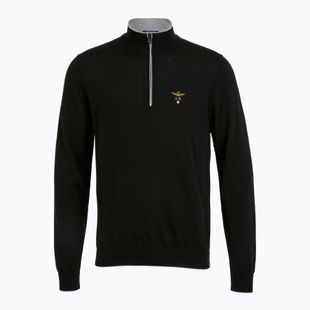 Pánsky sveter Aeronautica Militare 1/2 Zip jet black