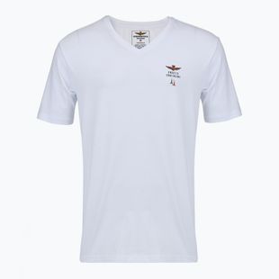 Pánske tričko Aeronautica Militare AM1UTI006 V Neck white