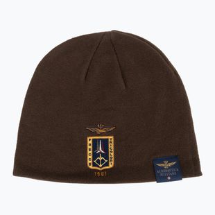 Pánska zimná čiapka Czapka Aeronautica Militare 262CU0092UL00450 chestnut brown