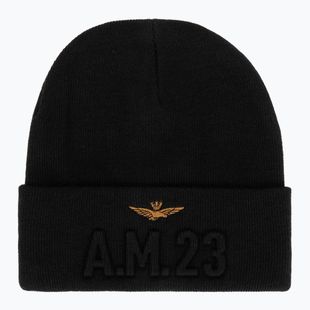 Pánska zimná čiapka Czapka Aeronautica Militare 262CU0099UL00949 jet black
