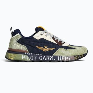 Pánske topánky Buty Aeronautica Militare 262SC0276UCT03546 Furry verde/blu
