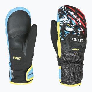 Detské lyžiarske rukavice Level Race Jr Mitt black/yellow