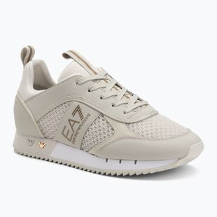 Topánky EA7 Emporio Armani Black & White Laces silver birch/gold
