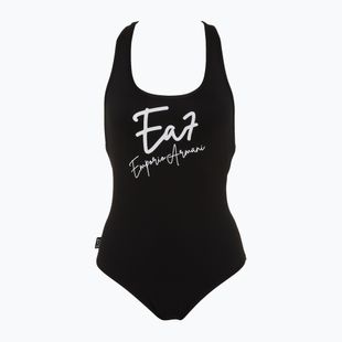 Dámske jednodielne plavky EA7 Emporio Armani Maxi Logo One Piece black