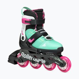 Detské kolieskové korčule Rollerblade Microblade XT Jr black/sea green