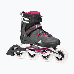 Dámske kolieskové korčule Rollerblade Macroblade 90 W black/burgundy/ocean green