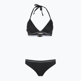 Dámske dvojdielne plavky EA7 Emporio Armani Logo Tape Bikini Triangle black