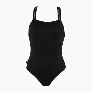 Plavky EA7 Emporio Armani Logo Tape One Piece black