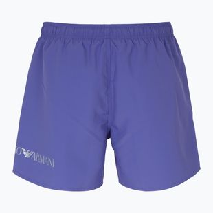 Pánske plavecké šortky EA7 Emporio Armani Extended Logo Boxer korzická modrá / strieborná