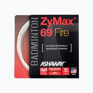 Bedmintonový výplet ASHAWAY ZyMax 69 Fire - sada biela