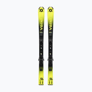 Detské zjazdové lyže Völkl Racetiger Jr Yellow + viazanie 7.0 VMotion Jr 130-160 cm black
