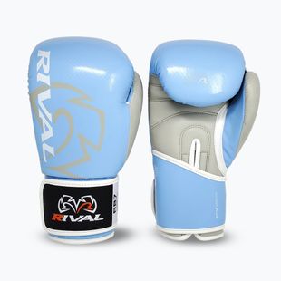 Boxerské rukavice Rival RB7 Fitness Plus Bag baby blue/grey