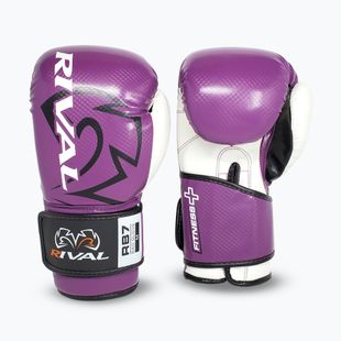 Boxerské rukavice Rival RB7 Fitness Plus Bag purple/white