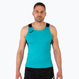 Pánske bežecké tričko Joma Record II Tank Top turquoise/black