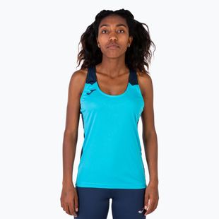 Dámske bežecké tričko Joma Record II Tank Top fluor turquoise/navy