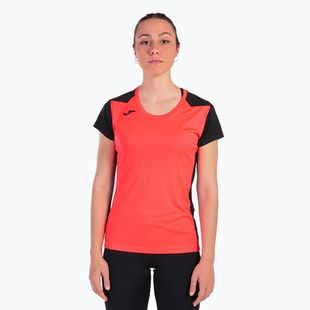 Dámske bežecké tričko Joma Record II fluor coral/black