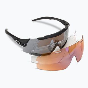 Cyklistické okuliare Tifosi Aethon 3 matte black/smoke/ac red/clear