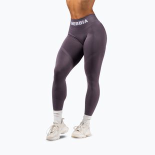 Dámske tréningové legíny NEBBIA Flow Seamless Push-Up dark grey