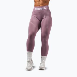 Dámske tréningové legíny NEBBIA Flow Seamless Hight Waist Push Up pink