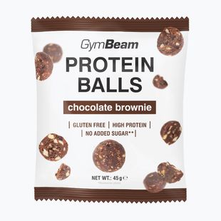 Proteínové guličky GymBeam Protein Balls 45 g chocolate brownie
