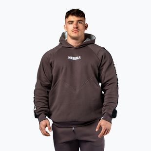 Pánska mikina NEBBIA Hero Hoodie brown