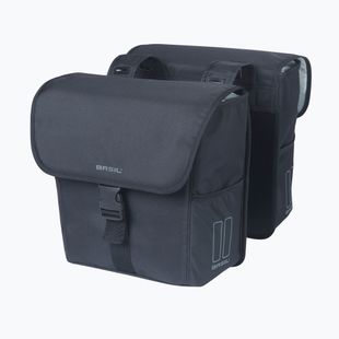 Cyklistická brašňa Basil Go Double Bag 32 l solid black