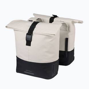 Cyklistická taška Basil Cove Double Pannier Bag 32 l off white/black