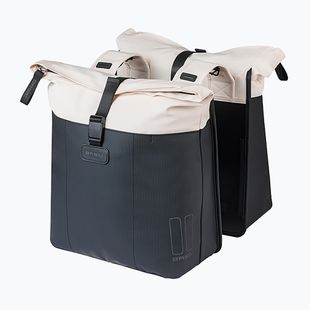 Cyklistická taška Basil Vive Double Pannier Bag 35 l off white/black
