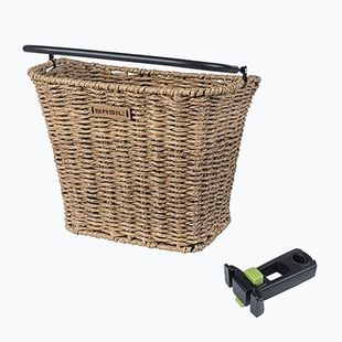 Predný košík na bicykel Basil Bremen Rattan Look KF+KF Ahead Stem Holder seagrass