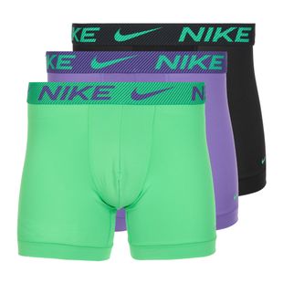 Pánske boxerky Nike Dri-Fit Essential Micro Boxer Brief 3 pary green shock/wild violet/black txtd wb