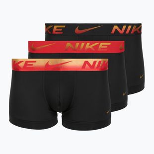 Pánske boxerky Nike Dri-Fit Essential Micro Trunk 3 pary blk/uni red/blk/uni red metallic gradient wb