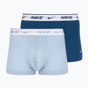 Pánske boxerky Nike Everyday Cotton Stretch Trunk 3 pary light armry blue/blue force/white waistband