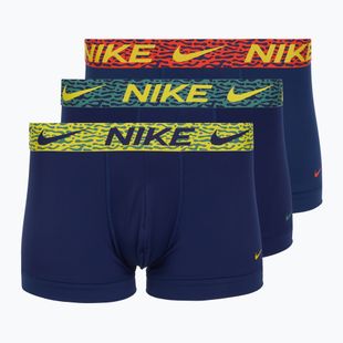 Pánske boxerky Nike Dri-Fit Essential Micro Trunk 3 pary blu void/lgh crim/brht citron/evergrn aura/abst wb