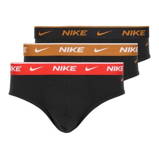 Pánske slipy Nike Everyday Cotton Stretch Brief 3 pary black light crimson/desert ochre/black wb