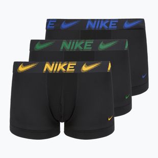 Pánske boxerky Nike Dri-Fit Essential Micro Trunk 3 pairs black/game royal/malachite/un gold/zoom wb