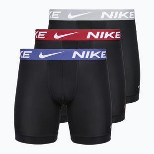 Pánske boxerky Nike Essential Micro 3 pairs black/sapphire/wolf grey/team crimson