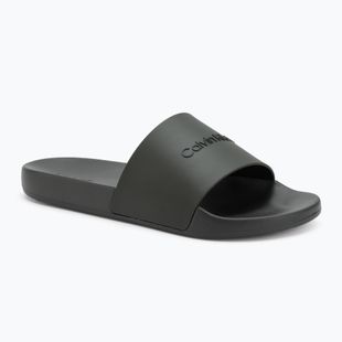 Pánske šľapky  Calvin Klein HM0HM00455 Pool Slide Rubber dark olive