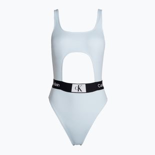 Dámske jednodielne plavky Calvin Klein Cut Out One Piece-Rp blue