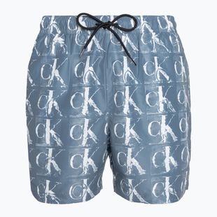 Pánske plavecké šortky Calvin Klein Medium Drawstring Print blue