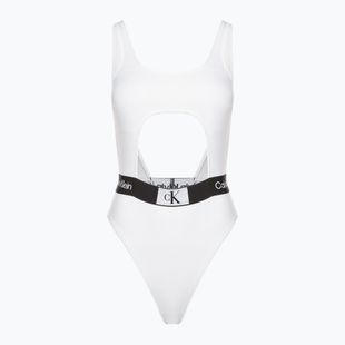 Dámske jednodielne plavky Calvin Klein Cut Out One Piece-Rp white